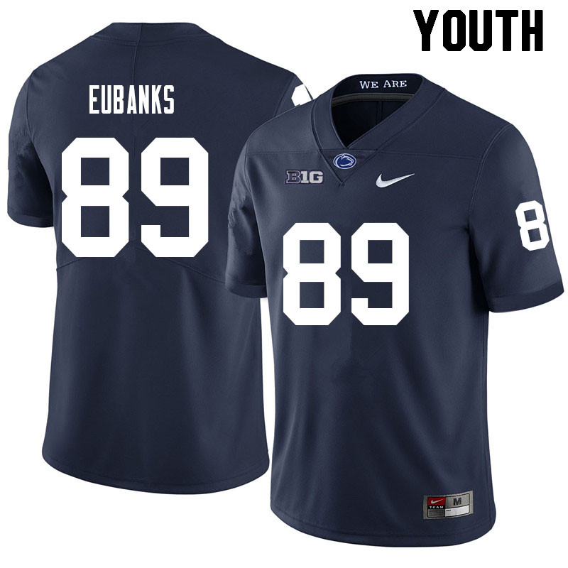 Youth #89 Winston Eubanks Penn State Nittany Lions College Football Jerseys Sale-Navy